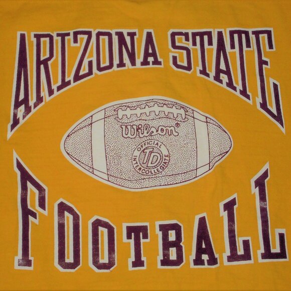 ASU Arizona State University Sun Devils Wilson Football Size Small Shirt VINTAGE - Picture 2 of 7
